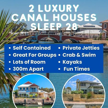 2 Luxury Canal Holiday Homes - Sleep 28 Mandurah Eksteriør bilde