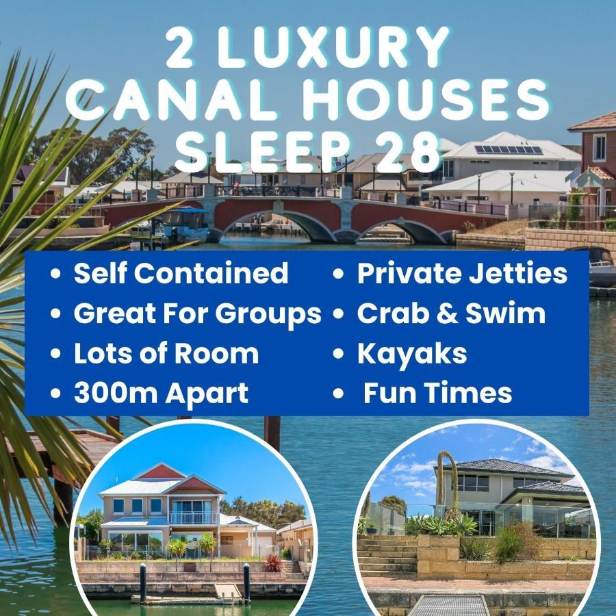 2 Luxury Canal Holiday Homes - Sleep 28 Mandurah Eksteriør bilde